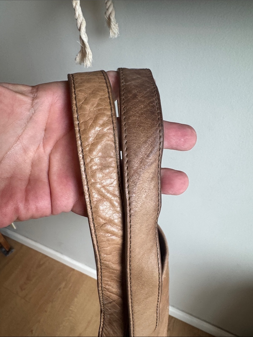 b. makowsky Tan Leather Shoulder Bag with Front Zip Pocket - Picture 3 of 8